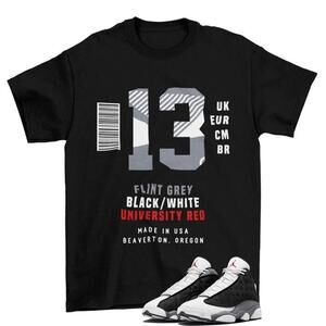 Label Shirt To Match Jordan 13 Retro Black Flint Dj5982-060